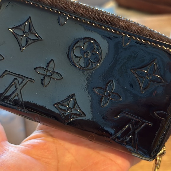 Louis Vuitton Bordeaux Vernis Patent Leather Monogram doublezip small wallet EUC - Picture 7 of 12